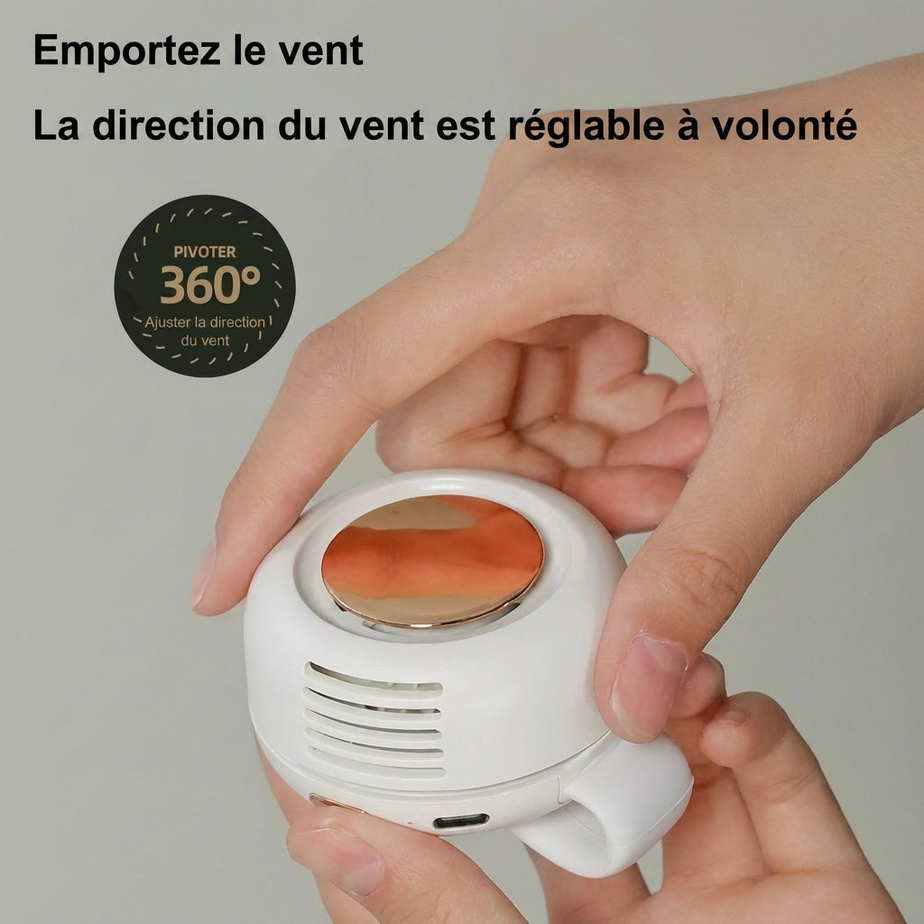 AirFlex™ Mini Ventilateur Clip 360° Portable